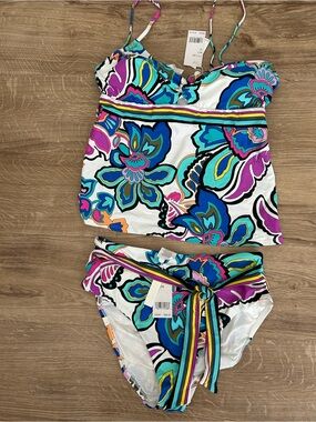 Trina Turk Mandalay Women's Floral Tankini Set - Vibrant Multicolor